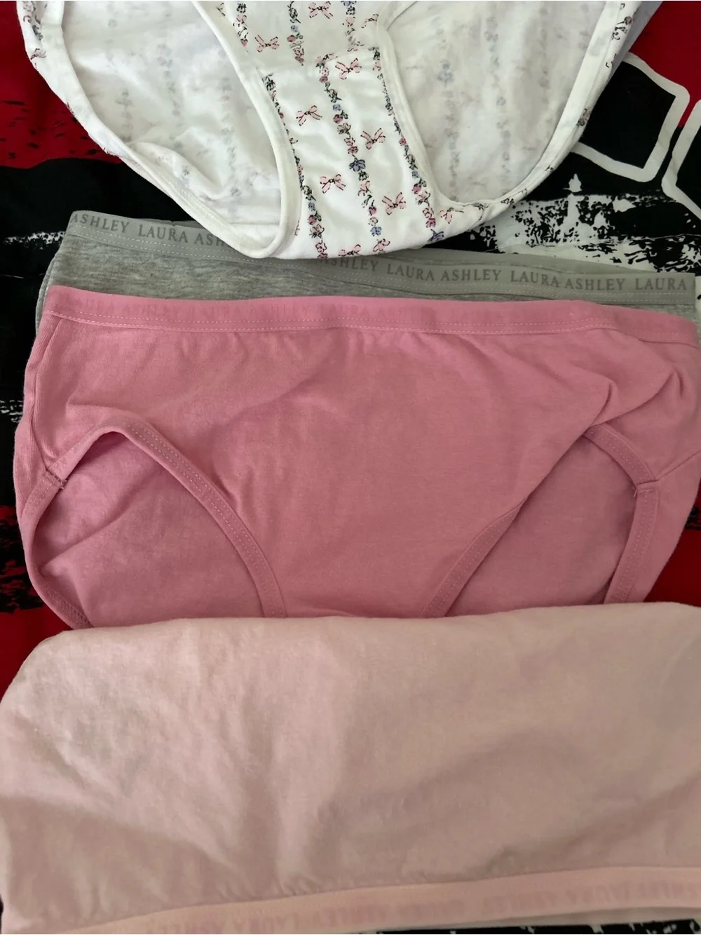 NWOTLaura Ashley Girls' Cotton Briefs - Pastel Mix (Pink, Cream, Gray)